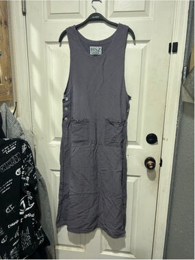 Women's HSZ Studio purple Linen Blend Sleeveless Dress M